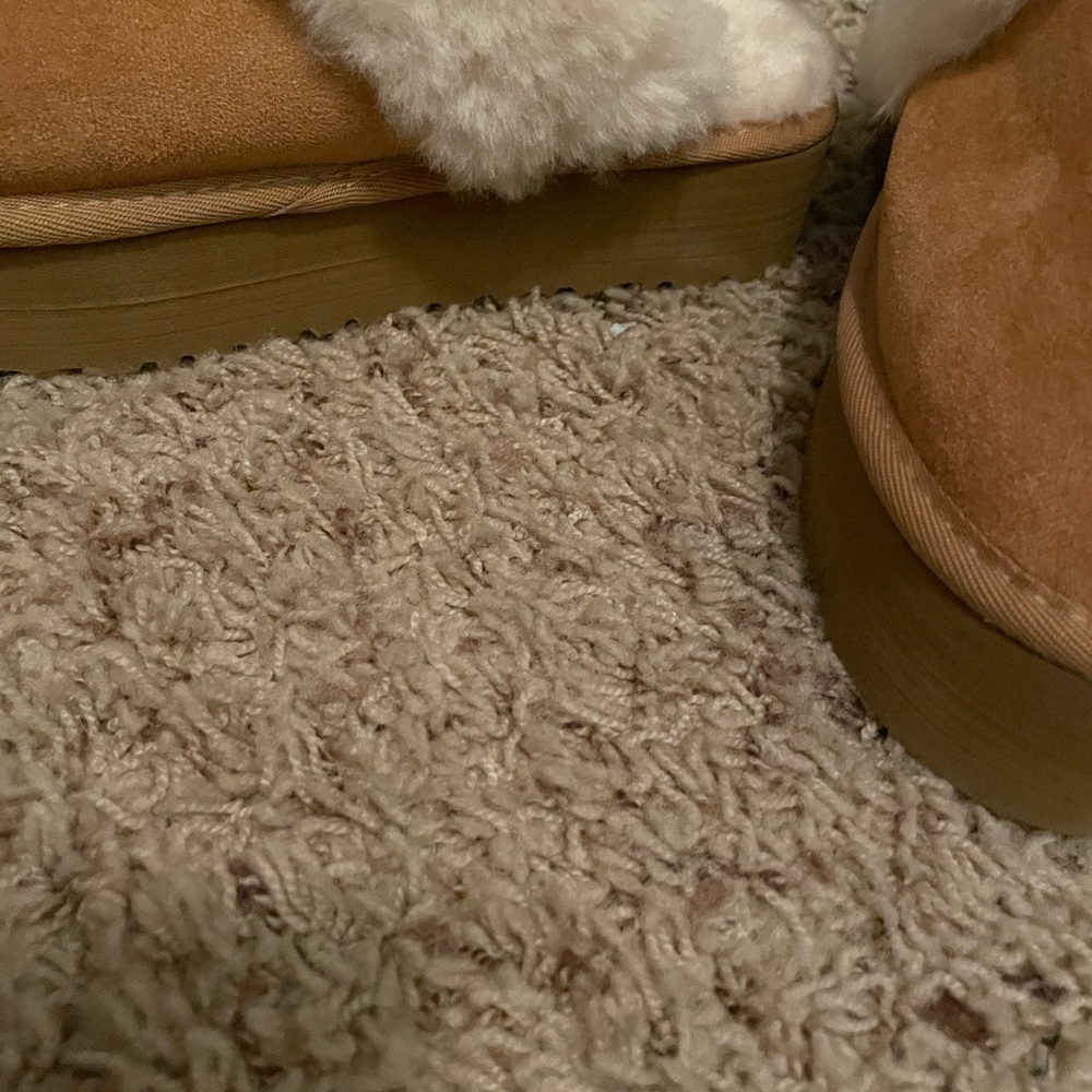 fuzzy platform shoes